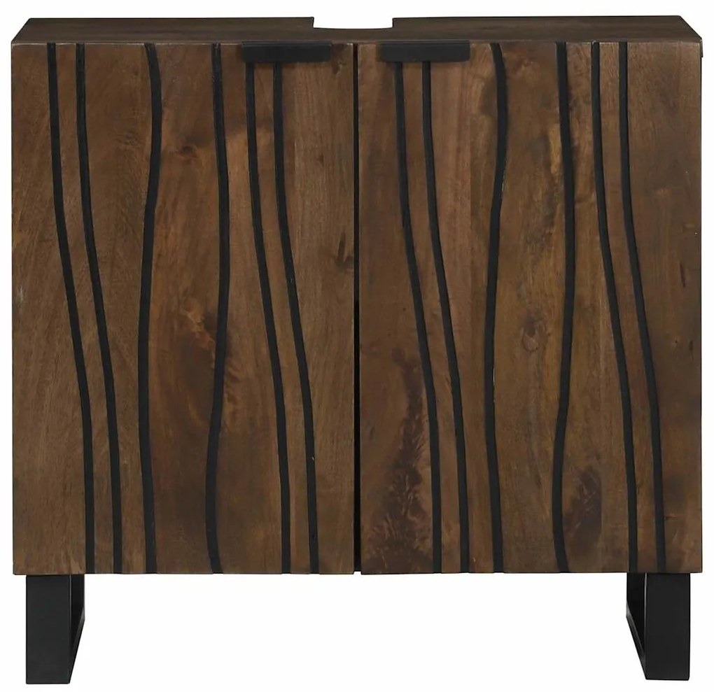 Armário de Pia 62 x 33 x 58 cm – Design forte em madeira de manga.