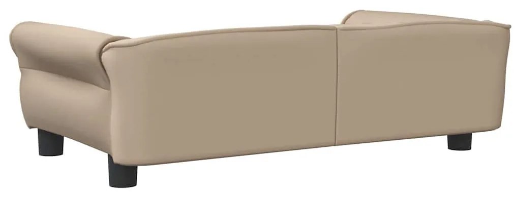 Cama para cães 95x55x30 cm couro artificial cor cappuccino