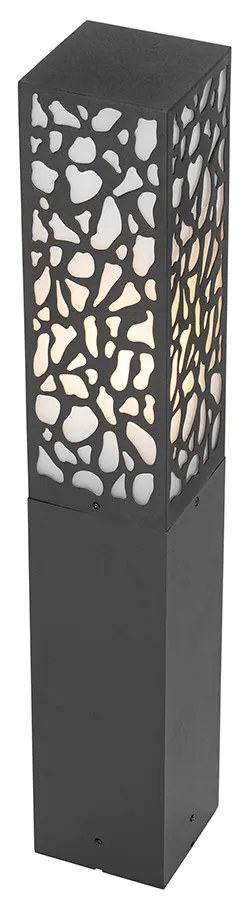 Candeeiro de poste exterior moderno preto 60 cm IP44 - Nicole Moderno