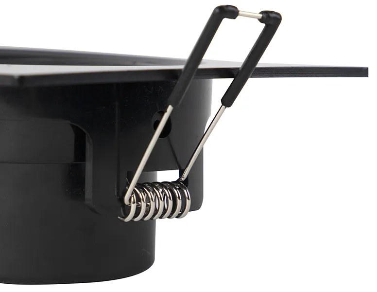 Conjunto de 3 focos embutidos pretos com LED regulável em 3 níveis - Miu