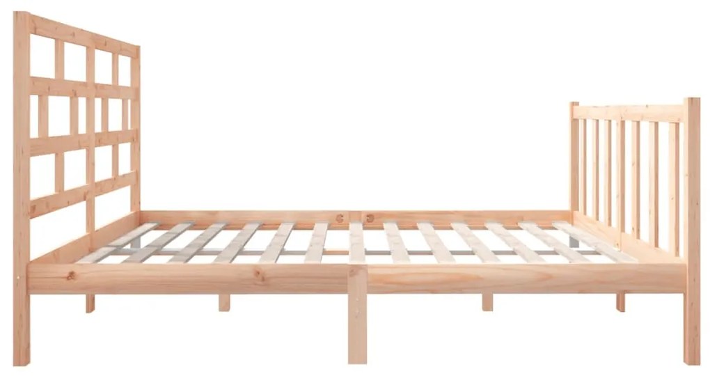 Estrutura de cama pequena casal 120x190 cm pinho maciço