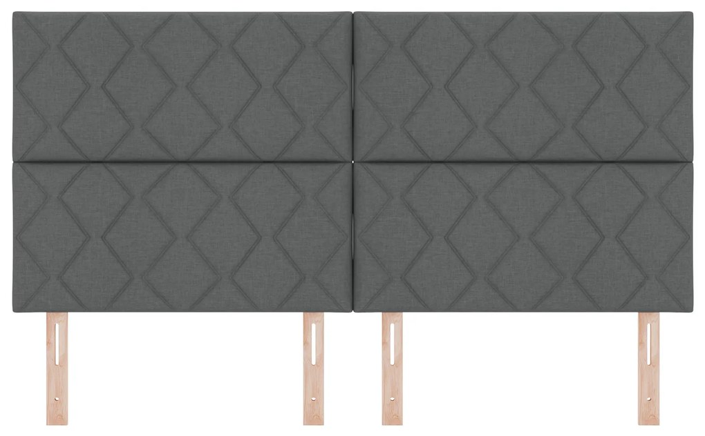 Cabeceira Design de Blocos de Diamante Cinza Escuro 180 cm Tecido