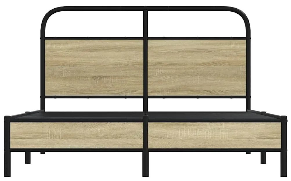 Estrutura cama s/ colchão derivados de madeira carvalho sonoma