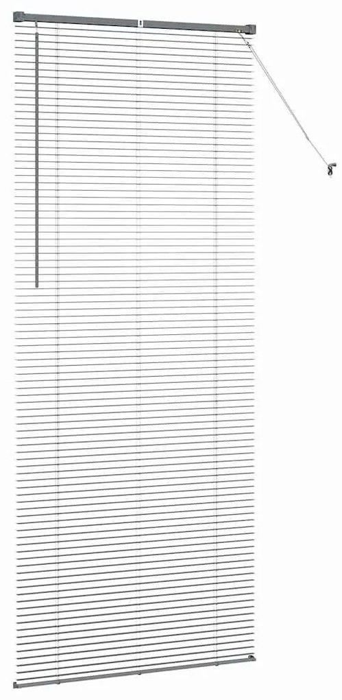Persiana de Janela Cinzento-escuro 80 x 130 cm Alumínio