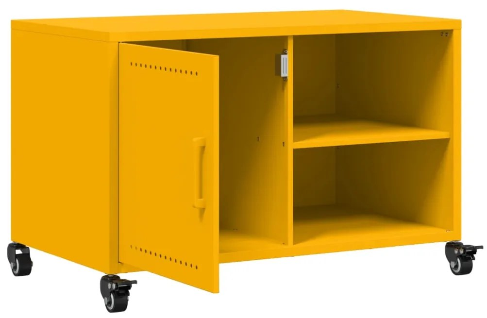 Móvel de TV 68x39x43,5 cm aço amarelo mostarda