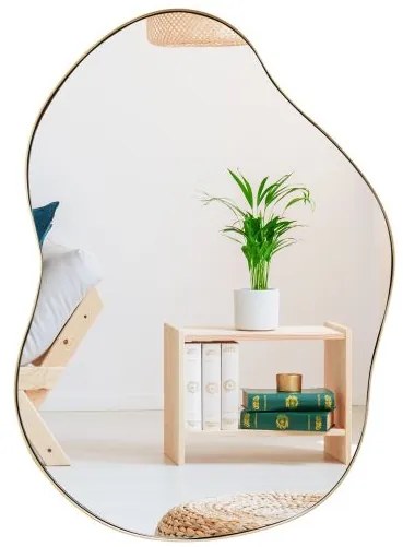 Espelho de parede retangular decorativo de 37,5" x 26,5" com moldura em formato de tecla de piano - preto