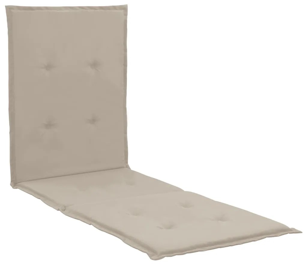 vidaXL Almofadão para espreguiçadeira 180x55x3 cm creme