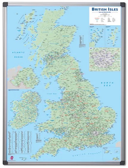 Quadro Planificação Mapa Marketing Britânico 90x120cm