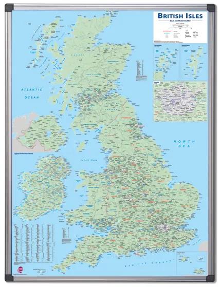 Quadro Planificação Mapa Marketing Britânico 87,5x117,5cm