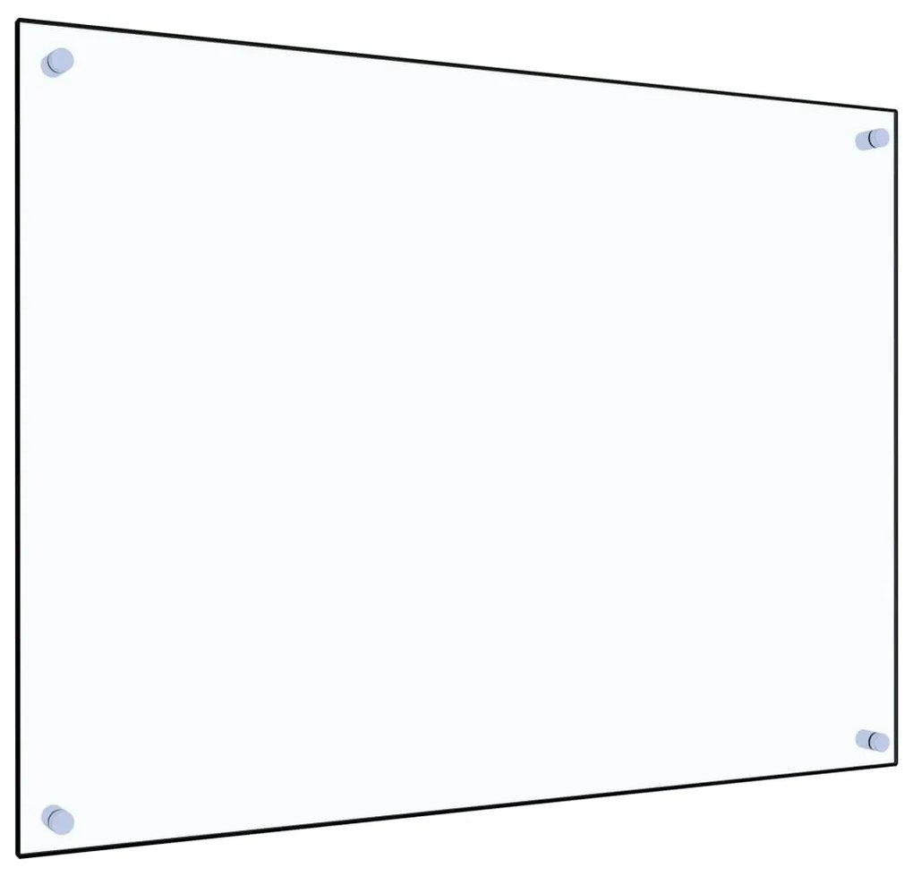 vidaXL Painel anti-salpicos cozinha 80x60 cm vidro temp. transparente