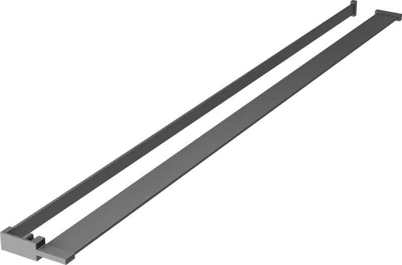 Mexen prateleira para cabine de duche com porta-toalhas, metal gun - 800-02-95