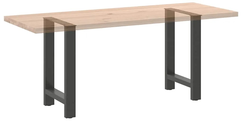 Pés para mesa de jantar antracite 2 peças 60x(72-73) cm aço