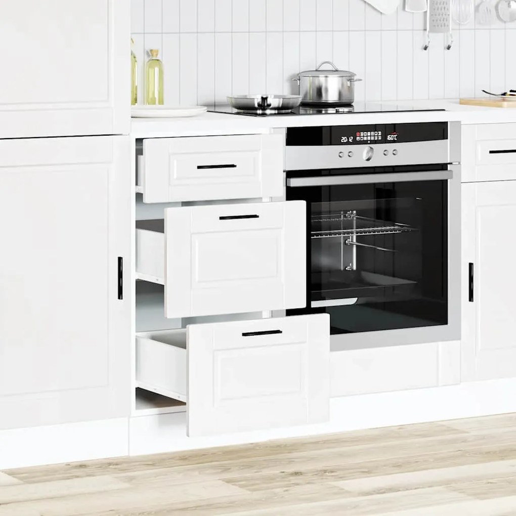 Armário base de cozinha Porto derivados de madeira branco