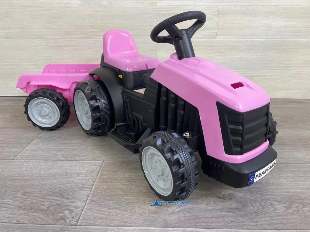 Trator infantil eletrico Peketrac 4000 6V Rosa