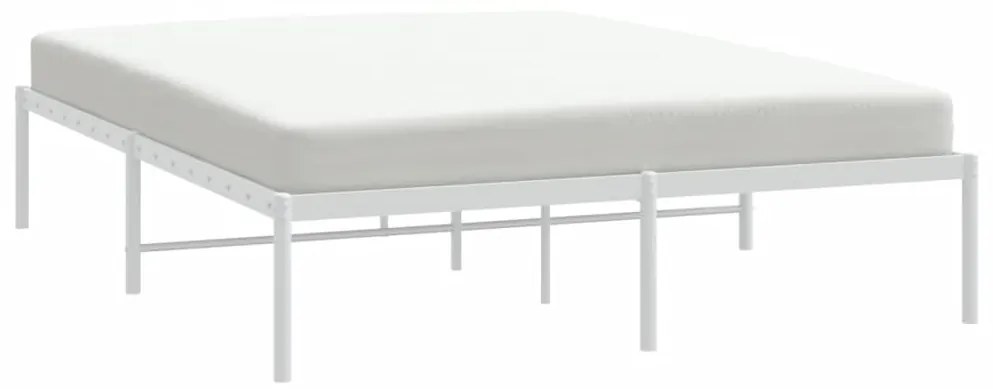 Estrutura de cama 140x200 cm metal branco