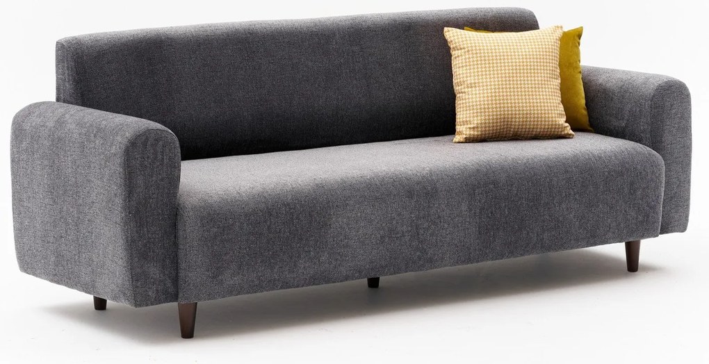 Sofá de 3 Lugares Noya – Cinzento – 220x87x70 cm
