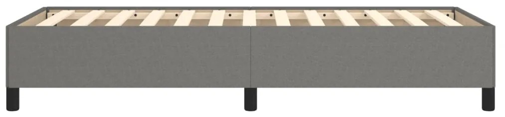 Estrutura de cama sem colchão 90x190 cm tecido cinzento-escuro