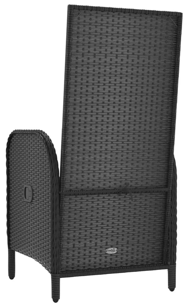 Cadeiras de exterior 2 pcs vime PE preto