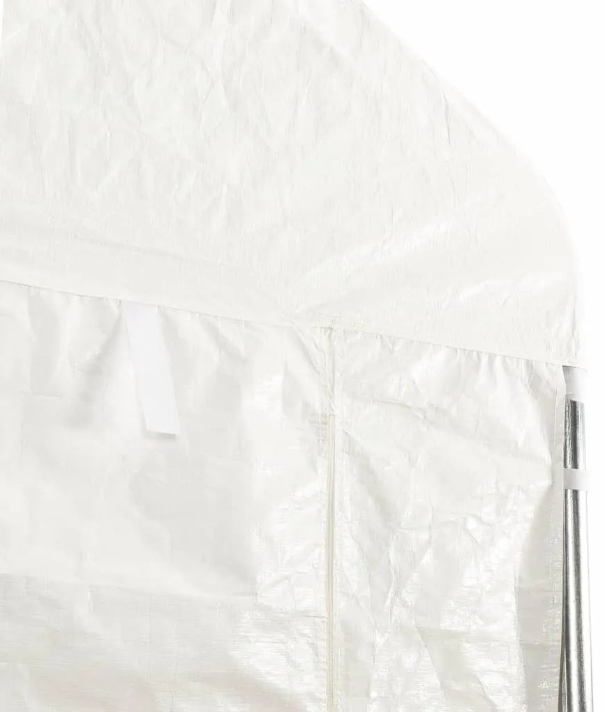 Gazebo com telhado 13,38x2,28x2,69 m polietileno branco