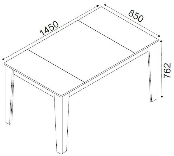 Mesa de Jantar "Costa" – 145x85x76.2 cm – Bege e Madeira – Design Rúst