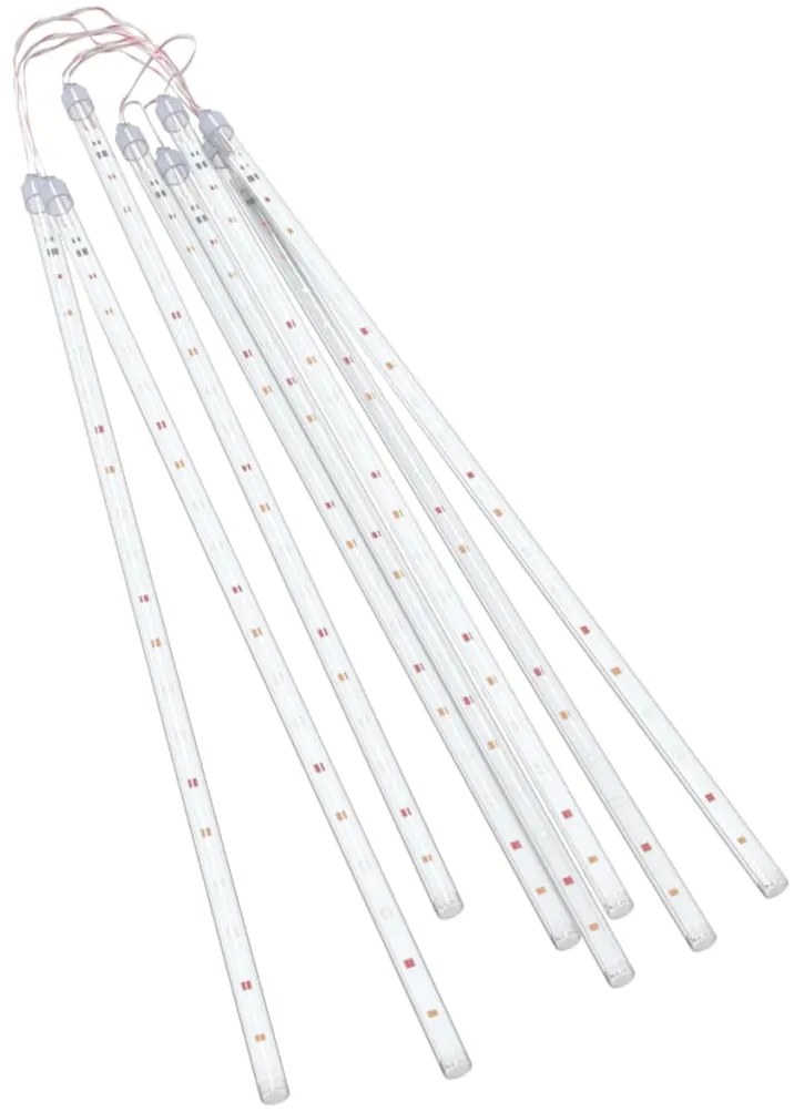 Luzes meteoro 8 pcs 50 cm 288 luzes LED int./ext. colorido