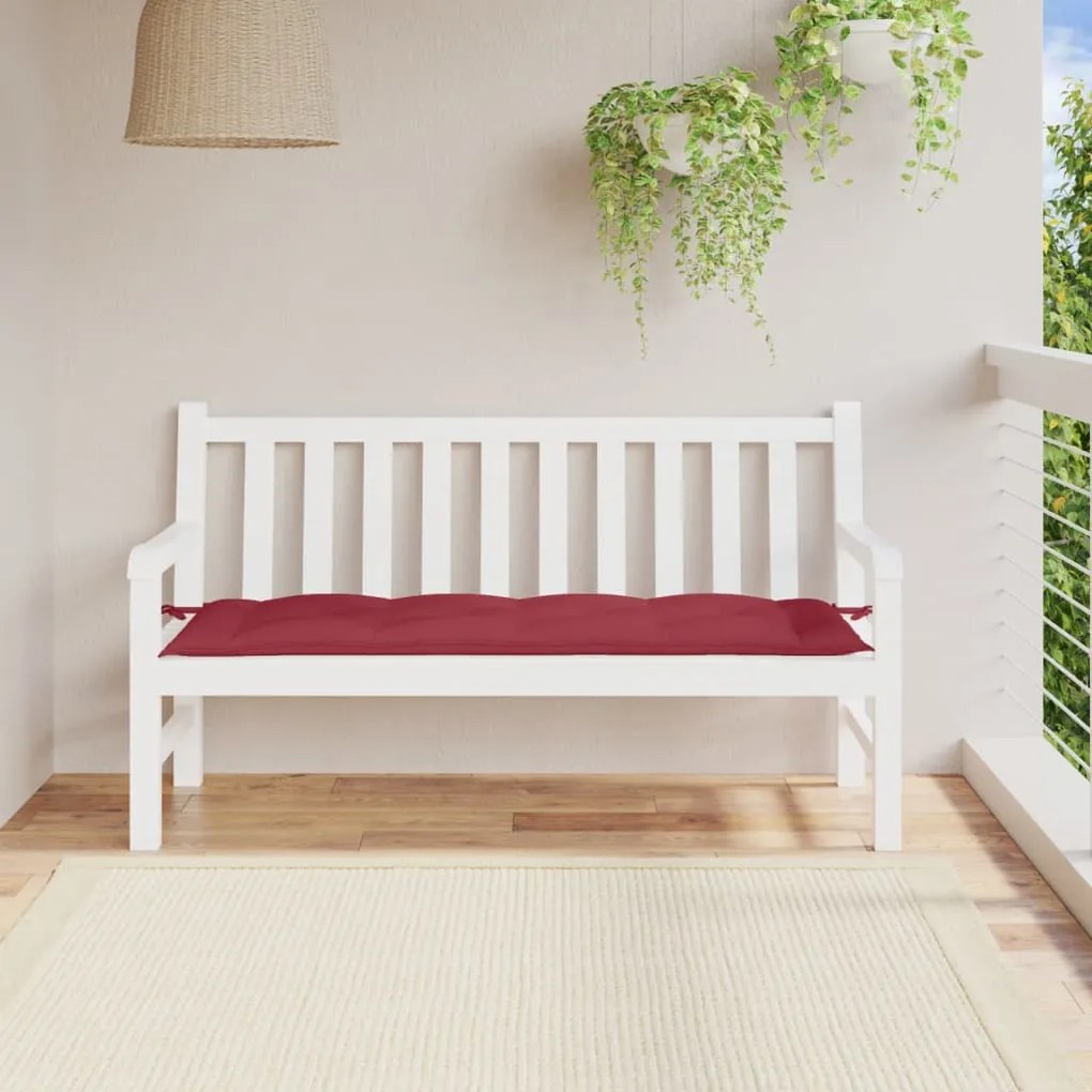 vidaXL Almofadão p/ banco de jardim tecido oxford vermelho tinto