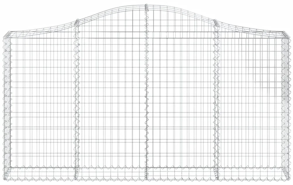 Cestos gabião arqueados 10 pcs 200x30x100/120 ferro galvanizado