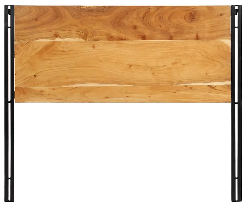 Cabeceira de cama 120 cm madeira de acácia maciça/ferro