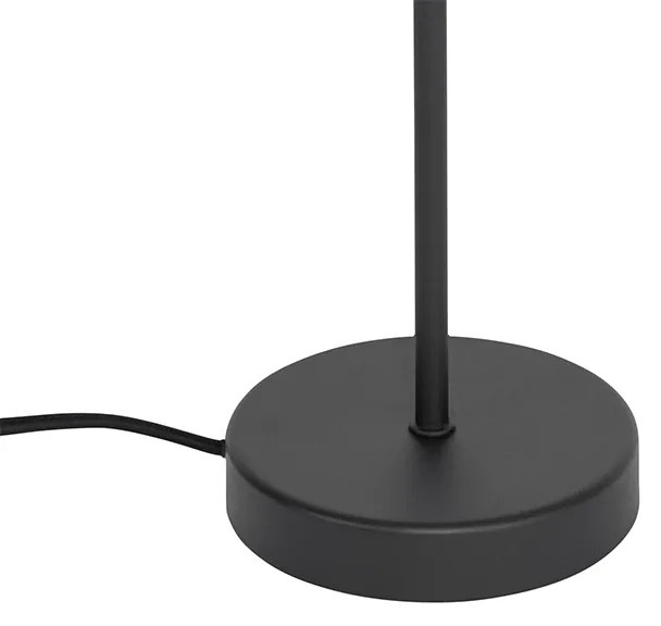 Candeeiro de mesa moderno preto com dourado - Elif Moderno