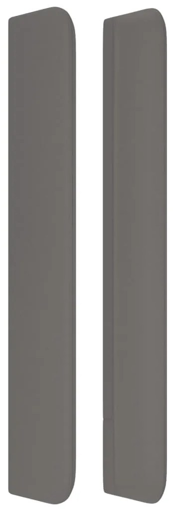 Cabeceira cama c/ abas couro artif. 147x16x118/128 cm cinzento