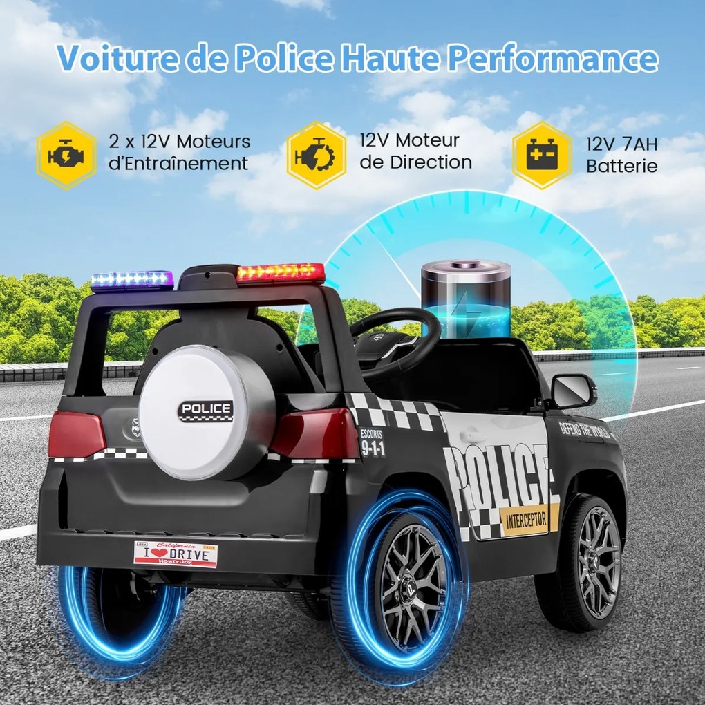 Carro elétrico infantil Lamborghini com controle remoto e luzes LED e buzina Carro infantil cinza