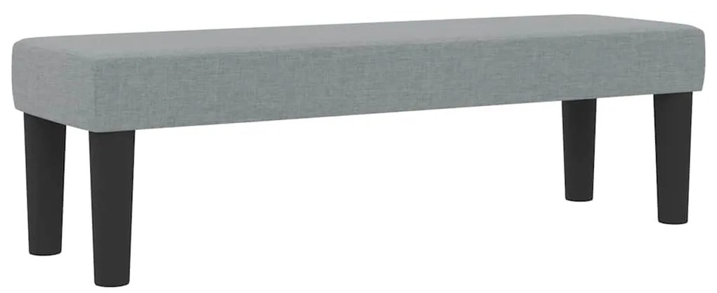 Cama Box Spring com Colchão e Banco Cinza Claro 140x200 cm Tecido