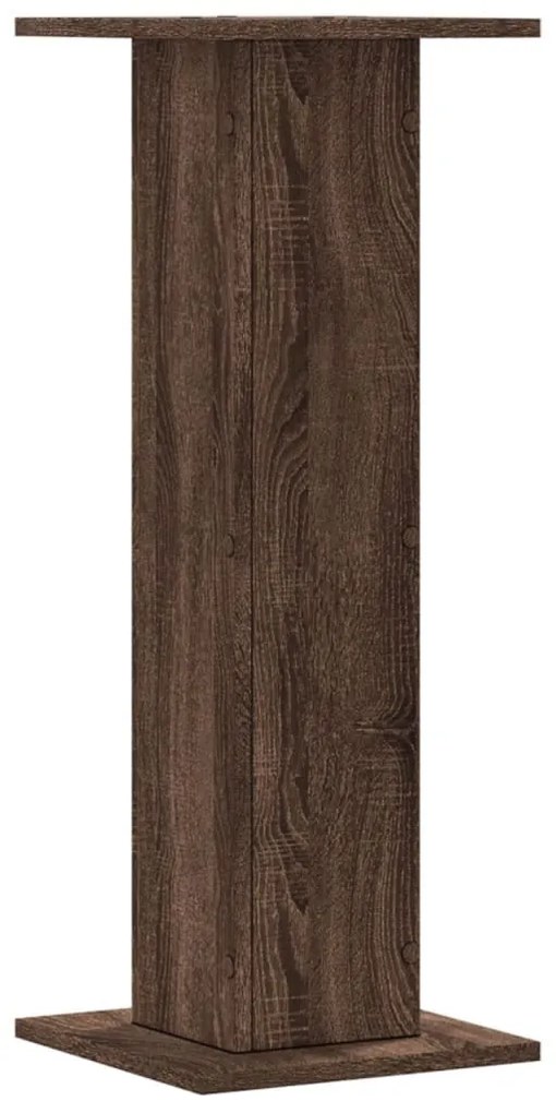 Suportes de colunas 2 pcs derivados madeira carvalho castanho