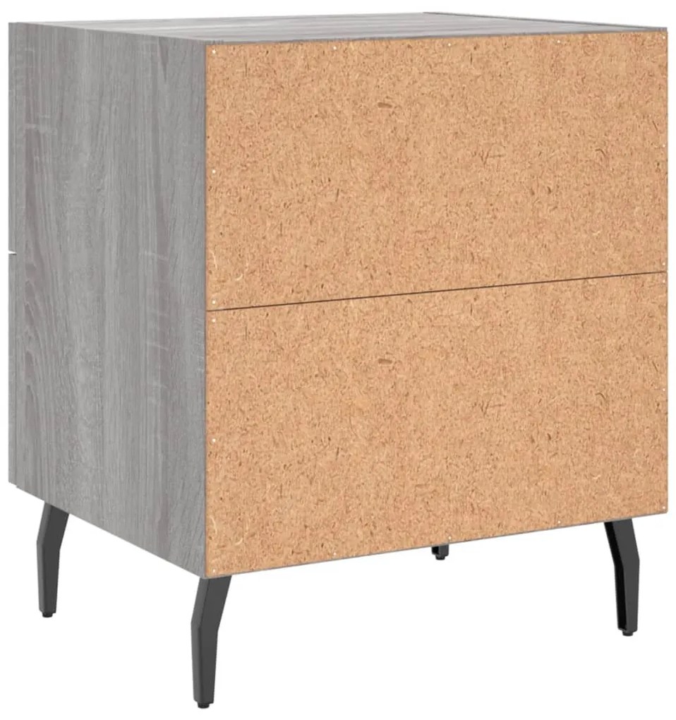 Mesa cabeceira 40x35x47,5 cm derivados madeira sonoma cinza