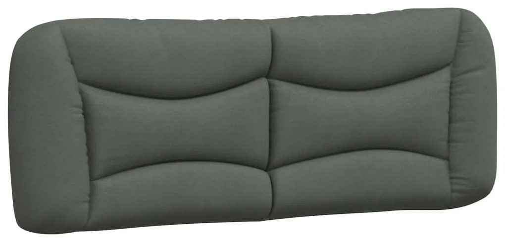 Estrutura de cama sem colchão 140x200 cm tecido cinzento-escuro
