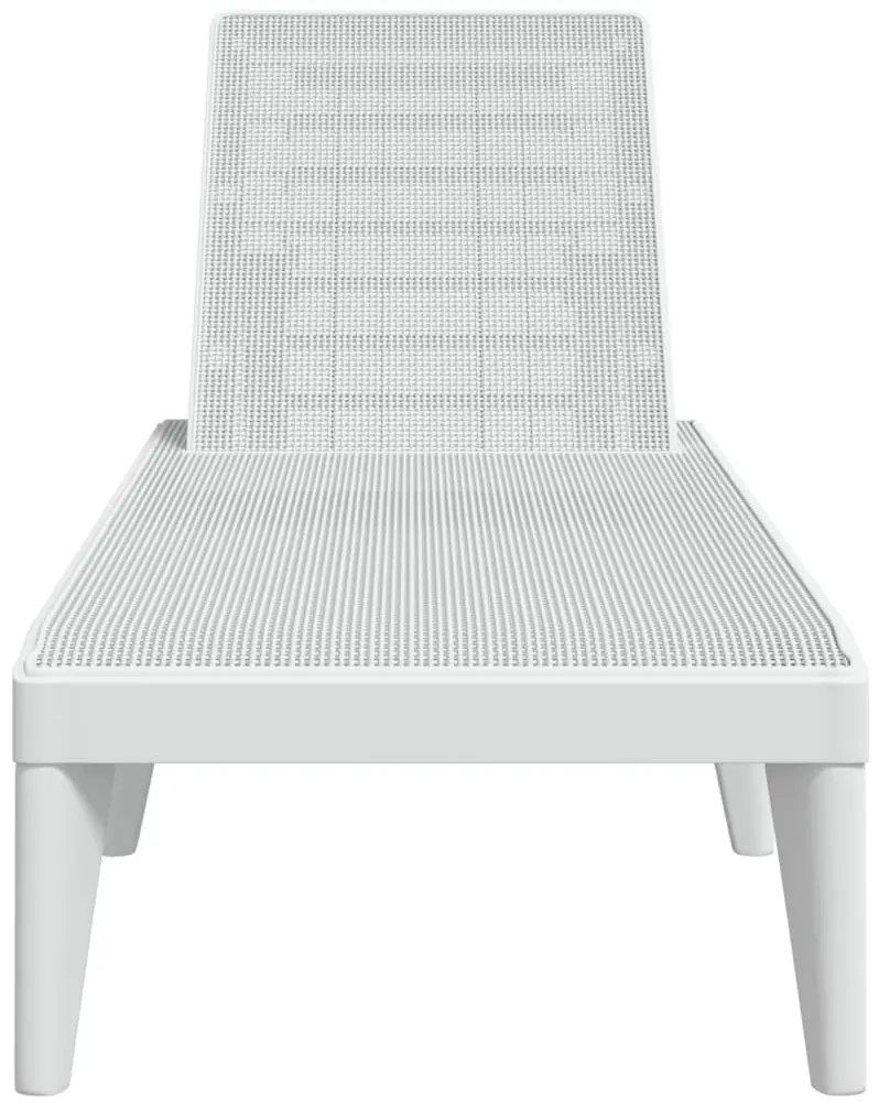 Espreguiçadeira 186x60x29 cm PP branco