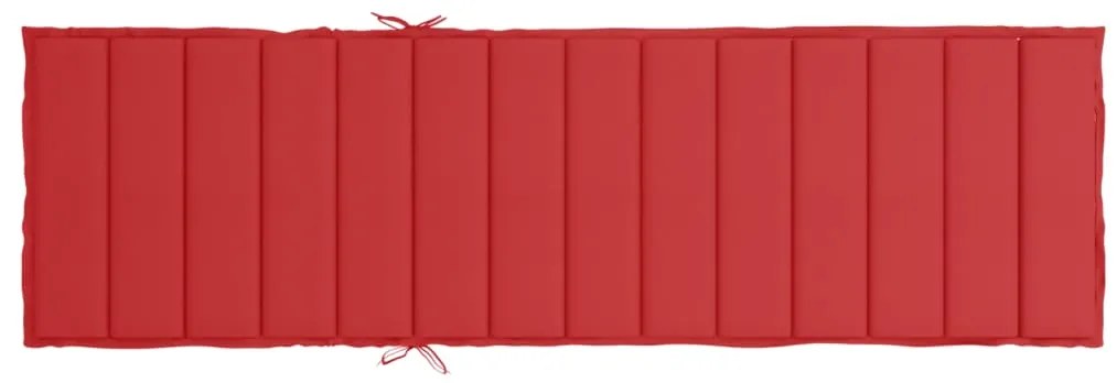 Almofadão p/ espreguiçadeira 200x60x3 cm tecido oxford vermelho