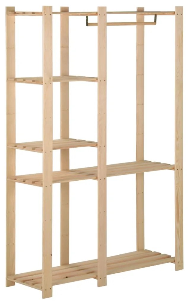 Suporte para roupas 110x38x170 cm madeira de pinho maciça