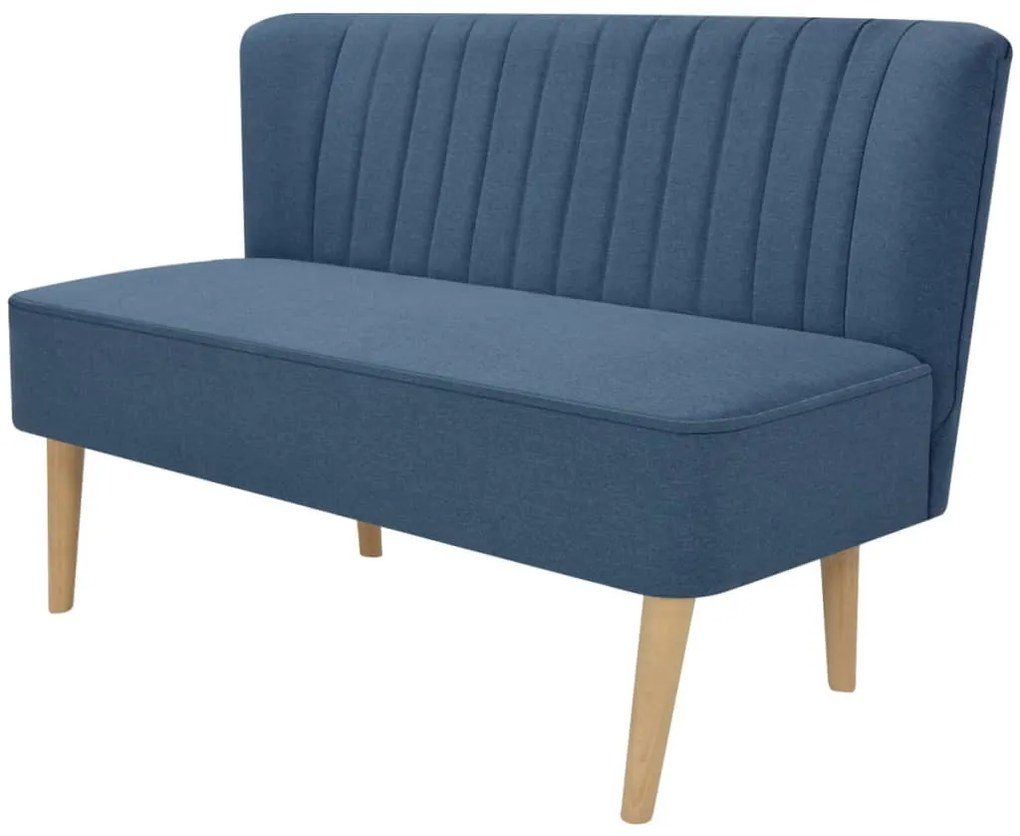 244072 vidaXL Sofá de tecido 117x55,5x77 cm azul