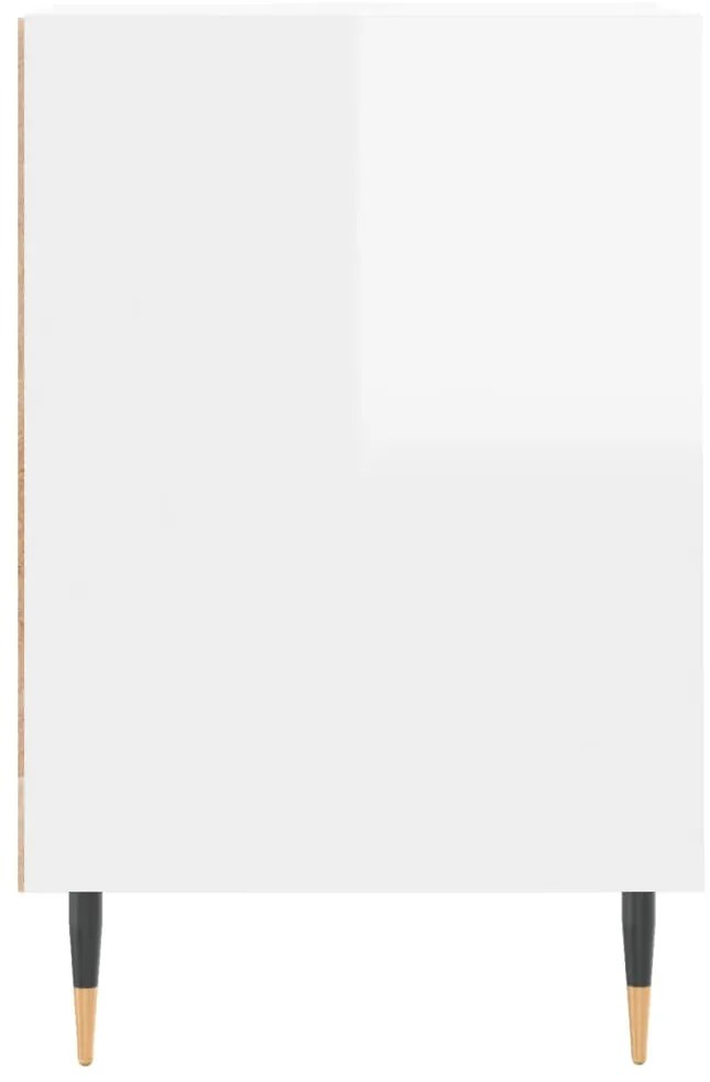 Móvel de TV 160x35x55 cm derivados de madeira branco brilhante