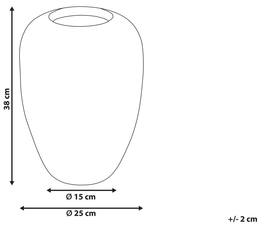 Vaso de terracota creme 38 cm HALIARTOS Beliani