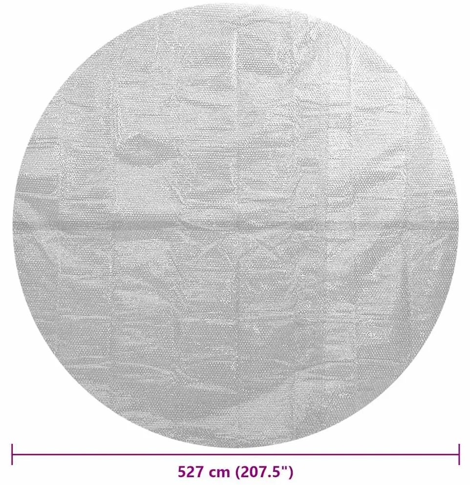 Película p/ piscina PE solar flutuante 527 cm cinzento