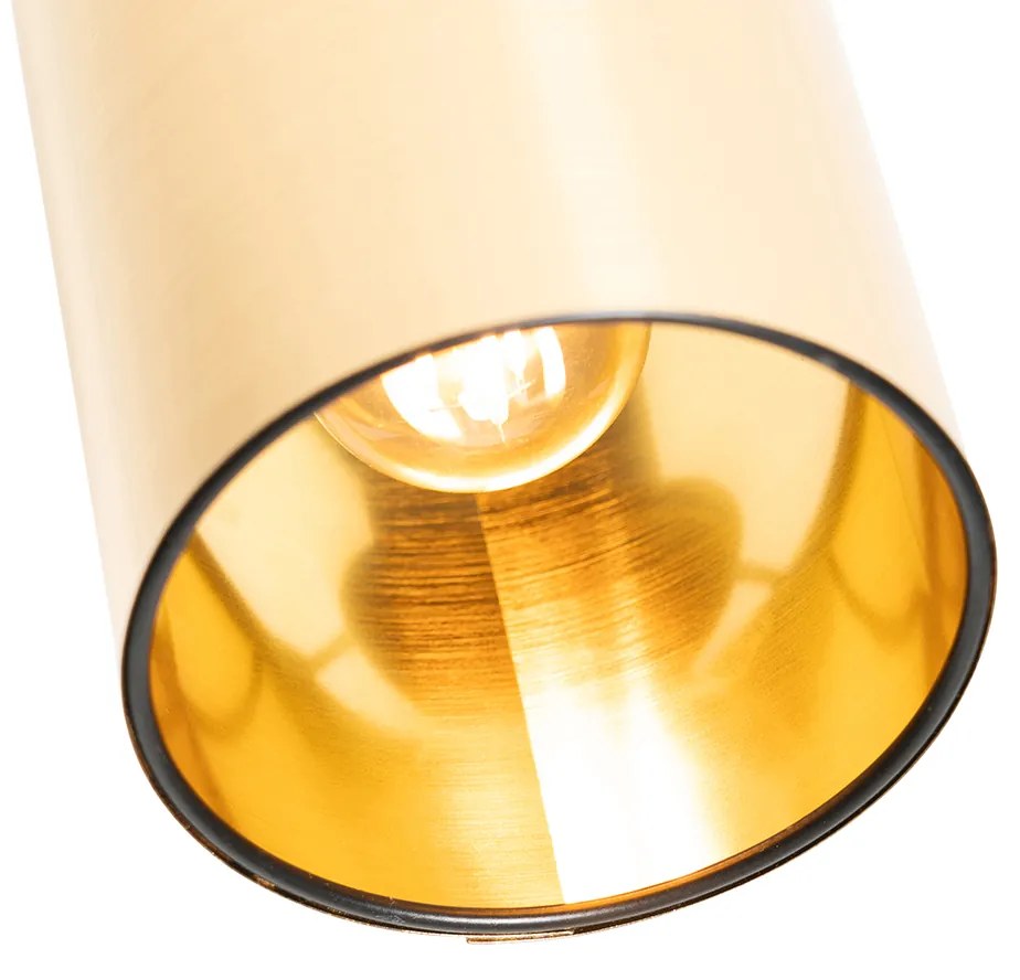 Foco moderno preto com dourado - Lofty Moderno