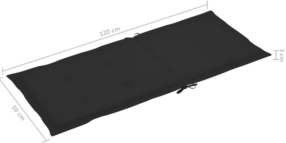 Cadeiras jardim reclináveis c/ almofadões 4 pcs acácia maciça