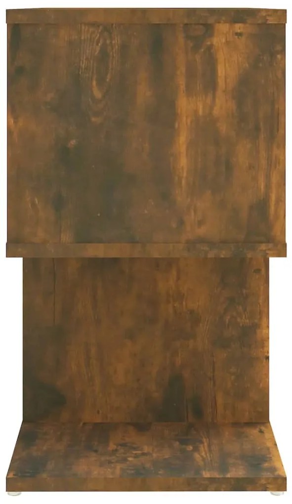 Mesa cabeceira 2pcs 50x30x51,5cm deriv. madeira carvalho fumado