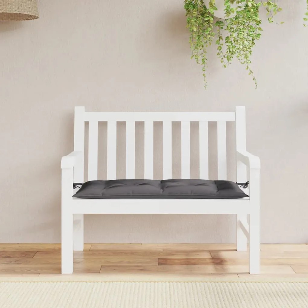 vidaXL Almofadão p/ banco de jardim 110x50x7cm tecido oxford antracite