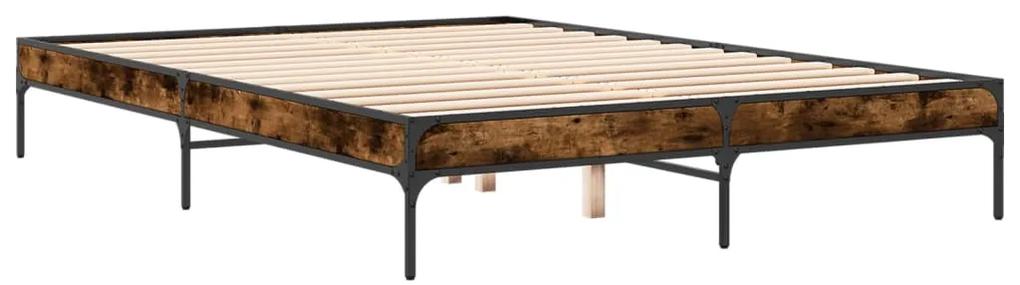 Estrutura de cama 140x200 cm derivados madeira/metal