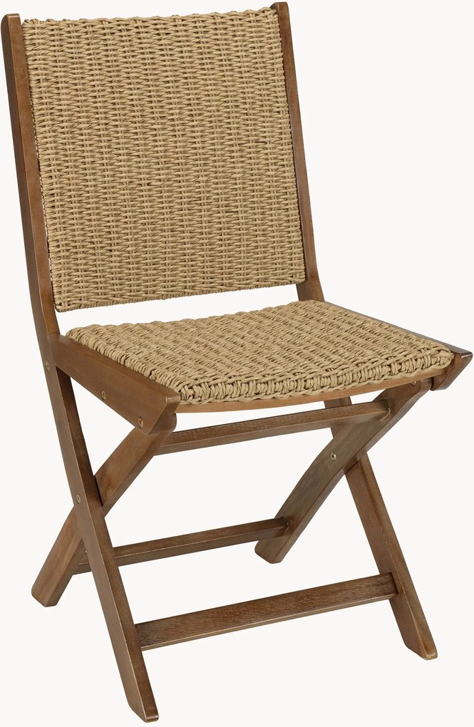 Cadeiras de jardim dobráveis em madeira de acácia Vick, conjunto de 2