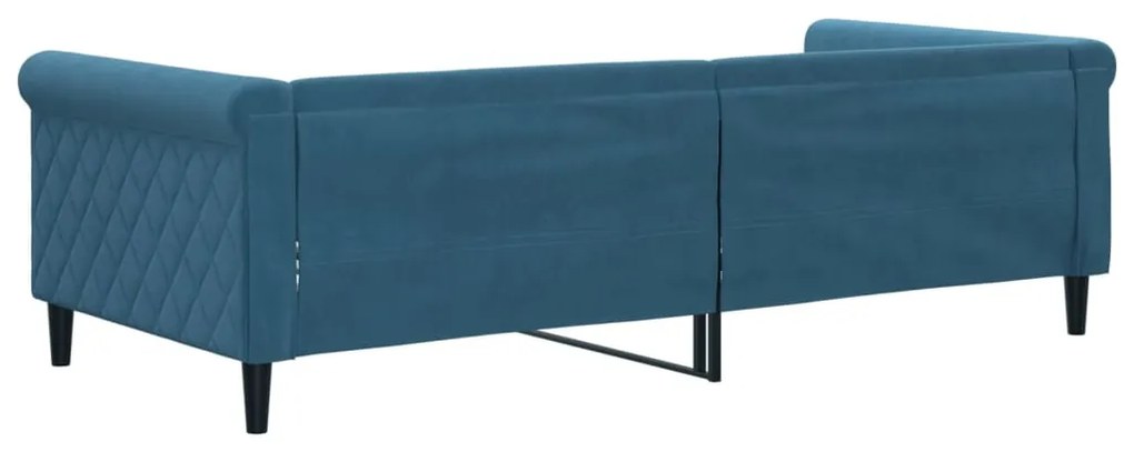 Sofá-cama 90x200 cm veludo azul