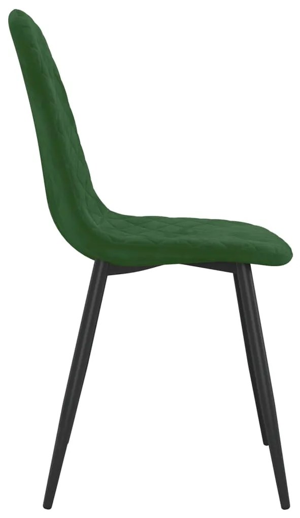 Cadeiras de jantar 2 pcs veludo verde-escuro